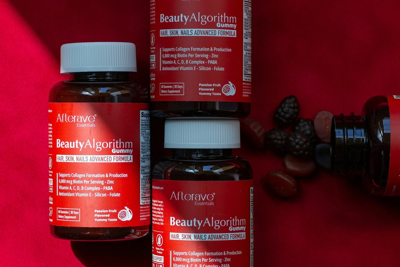Bottles of vitamin supplements, representing consumable products customers reorder through Amazon Subscribe and Save